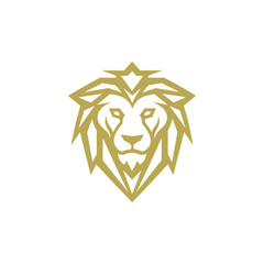 Lion head iIllustration logo. Isolated on white background
