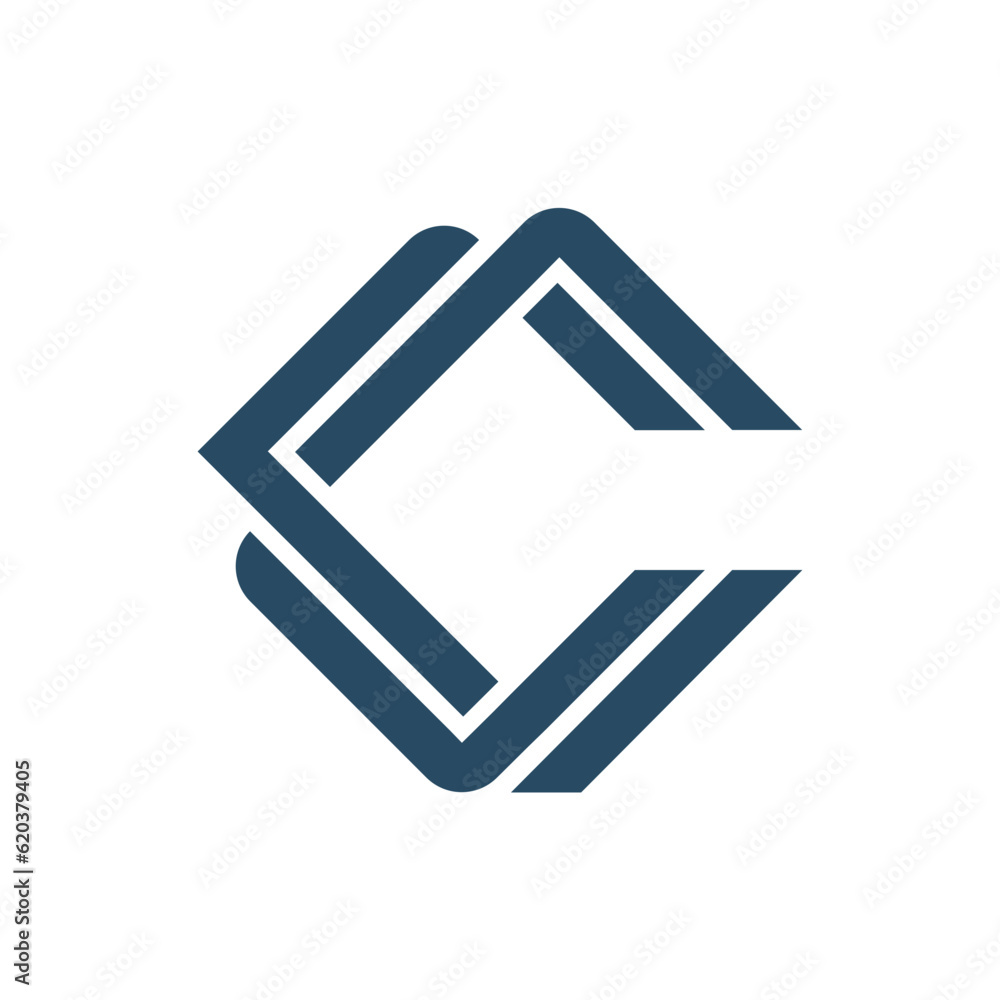 Poster Monogram design vector logo. Monogram initial letter mark C logo design. Monogram design vector logo. Monogram initial letter mark C logo design simple C monogram