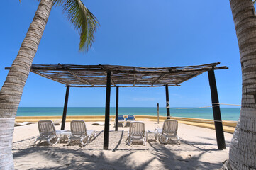 Beach at holiday resort venue in Merida (Yucatan, Mexico)