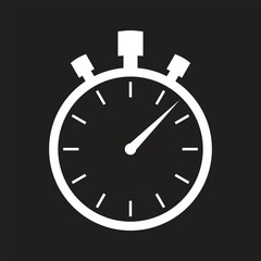 stopwatch isolated on vector icon. website apps and other business 