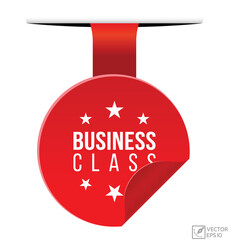 Business Class banner design. Business Class icon. Flat style vector illustration.