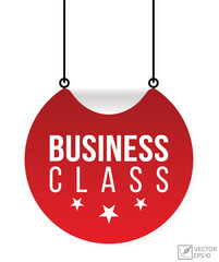 Obraz na płótnie Canvas Business Class banner design. Business Class icon. Flat style vector illustration.