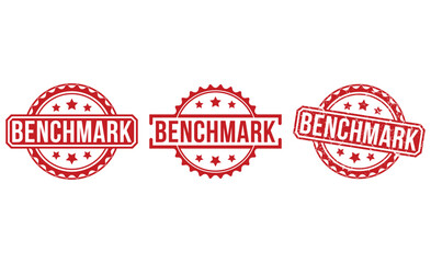 BENCHMARK Red Rubber Stamp set.