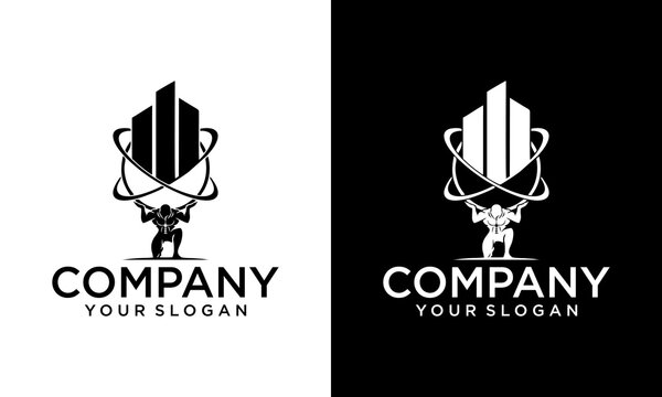 atlas property logo template design