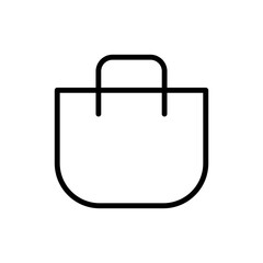 Shopping Bag E Commerce icon with black outline style. retail, paper, supermarket, package, design, shop, fashion. Vector illustration