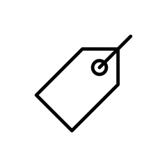 Label E Commerce icon with black outline style. tag, sale, price, badge, promotion, paper, mark. Vector illustration