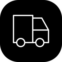 Delivery Truck E Commerce icon with black filled outline style. fast, transport, business, vector, courier, vehicle, cargo, deliver. Vector illustration