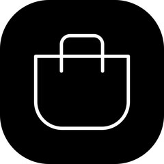 Shopping Bag E Commerce icon with black filled outline style. retail, paper, supermarket, package, design, shop, fashion. Vector illustration