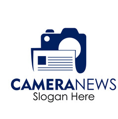 camera news logo design concept