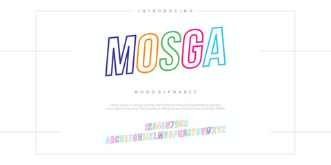 Abstract Fashion font alphabet. Minimal modern urban fonts for logo, brand etc. Typography typeface uppercase lowercase and number. vector illustration