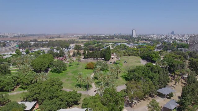 Parallax over the pillbox structure on Tel Giborim park, Holon - since the British Mandatory 1917-1948