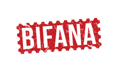 Fototapeta premium Bifana grunge rubber stamp on white background. Bifana Rubber Stamp.