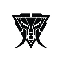 Elephant Logo. Elephant Tactical military badge logo design Template
