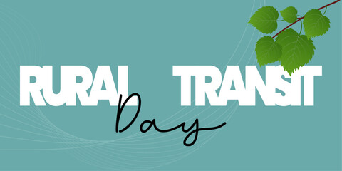 Happy rural Transit Day. Rural day Vector Illustration