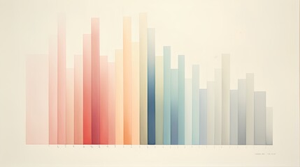 Fototapeta premium An abstract artistic depiction of data chart, symbolizing the vastness and complexity of data science. Data analytics and its inherent blend of science and creativity. Generative AI