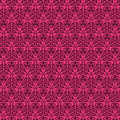 Modern geometric monochromatic lace-like fabric and paper pattern Pink magenta purple colors