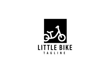 Little bike logo vector icon illustration