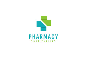 Pharmacy logo vector icon illustration