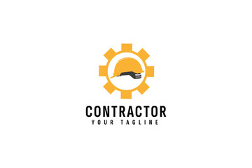 Contractor logo vector icon illustration