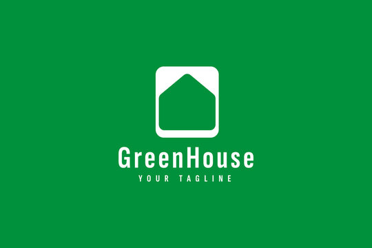 Greenhouse logo vector icon illustration