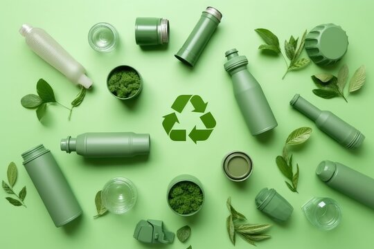 recycle plastic bag and plastic bottle