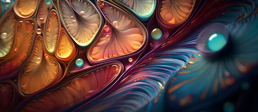 abstract photograph of water drops inside the petals Generated by AI