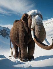 elephant in winter
