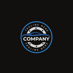 Fototapeta premium Blue Shield Car vector logo perfect for Auto Repair, Auto Detailing, Automotive, or Autoshop