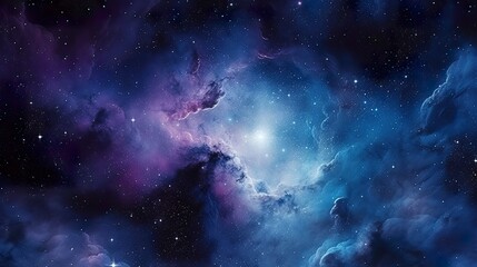 Obraz na płótnie Canvas subtle galaxy in purple and blue and black and white color. AI Generative