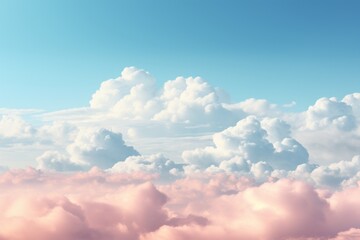 Minimalist Cloudscape Background, Generative AI 