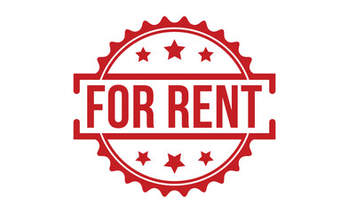 For rent Red Rubber Stamp vector design.