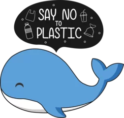 Schilderijen op glas Say no to plastic stickers © miss[SIRI]