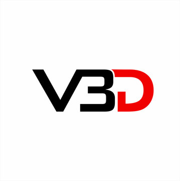 Simple letter V B D or V3D logo design.
