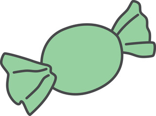 スイーツのカラー単品アイコンイラスト　飴