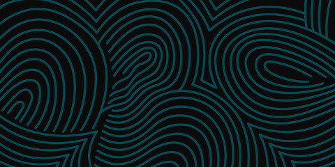 Turquoise lines on black background, abstract illustration