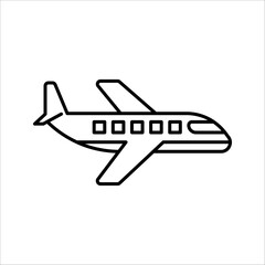 Plane icon. Flight transport symbol. vector illustration on white background