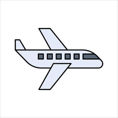 Plane icon. Flight transport symbol. vector illustration on white background