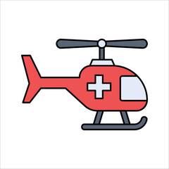 Helicopter icon. Helicopter icon in trendy flat style design. vector illustration on white background