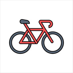 Fototapeta premium Bike Icon Vector Logo Template, vector illustration on white background