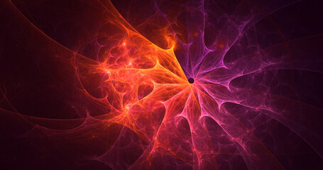 Naklejka premium 3D rendering abstract fractal light background