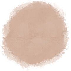 Watercolor Brushstroke Taupe Circle