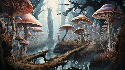 The Surreal Forest of Fungi