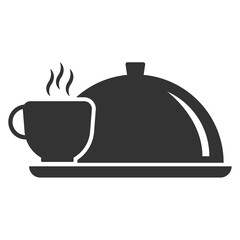 Vector illustration of restaurant food and drink icon in dark color and transparent background(PNG).