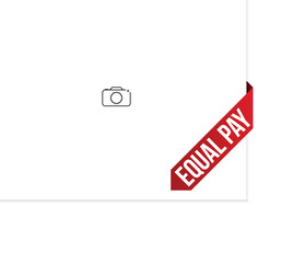 Vector illustration modern Equal pay banner, Isolated web element.