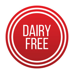 Dairy free banner design. Dairy free icon. Flat style vector illustration.