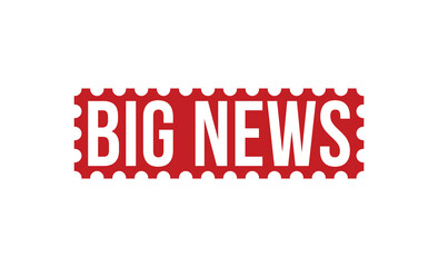 Big news Red Rubber Stamp vector design.