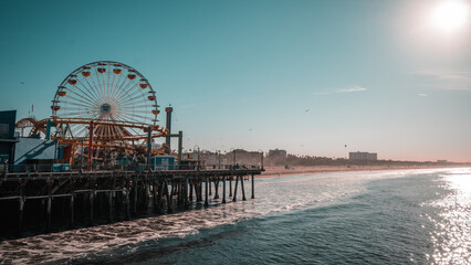 sunset on the pier