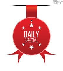 Daily Special banner design. Daily Special icon. Flat style vector illustration.