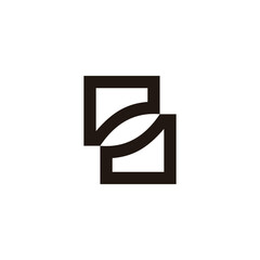 letter pd simple geometric abstract logo vector