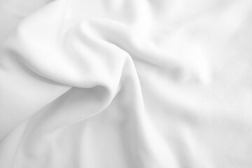 Plakat White fabric texture. Cloth background.